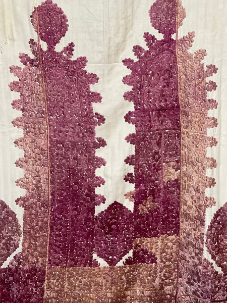 Antique Silk Embroidered Ceremonial Portier : Late C19th early C20th Rabat, Morocco