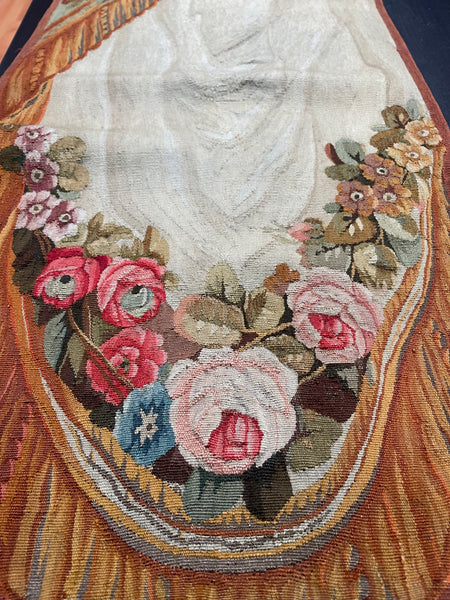 Pair Trompe L’oeil Aubusson Tapestry Portier Wall Hangings: C18th France