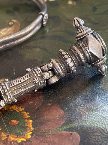 Antique Handmade Indian Tribal High Grade Silver Belt: C19th Rajasthan, Northern India