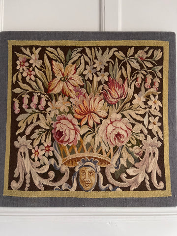 Mounted Antique Tapestry Panel: C19th Century France