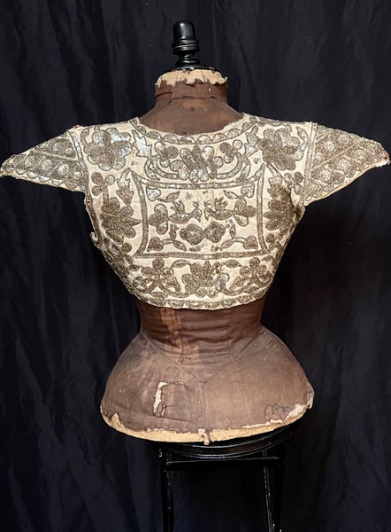Antique Traditional Beaded and Sequinned Womans Bodice: C19th Tunisia