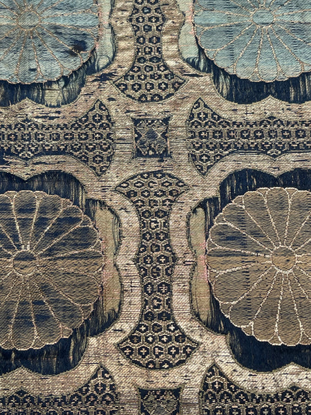 Rare Fine Antique Japanese (Kinran) Silk and Gilt Thread Brocade: C18th Edo period, Japan