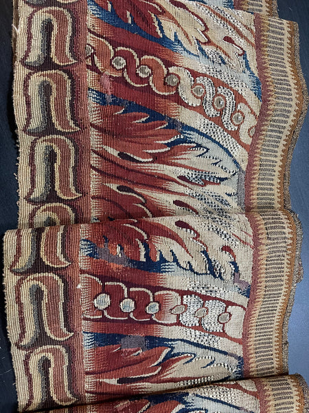 Rare Antique Aubusson Fine Tapestry Border: C18th France