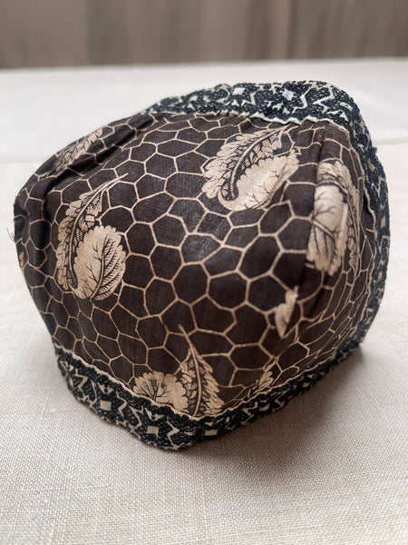 Antique Traditional Chintz Child’s Bonnet Collectable Costume: C19th Marken, Netherlands