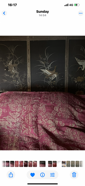 Italianate Silk Brocade Bedcover or Wallhanging: C17th Italy