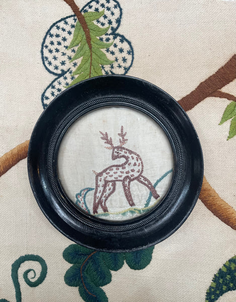 Collectable Regency Hand Embroidered Fawn: C18th England