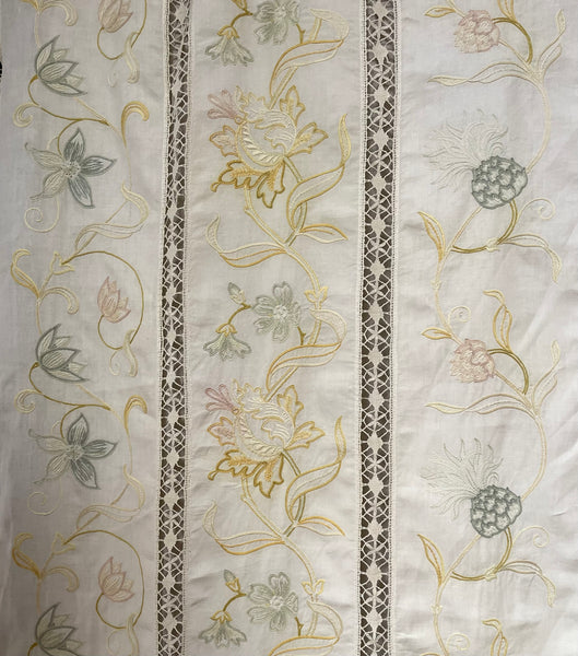 Antique Arts & Crafts Hand Embroidered Bedcover, Throw or Curtain: C1900 Britain