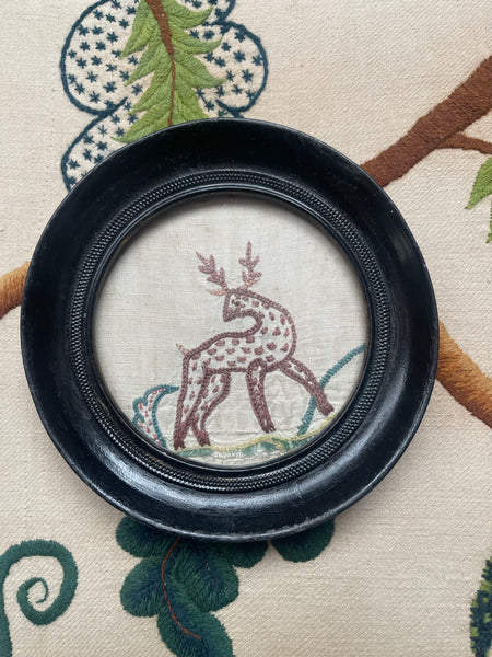 Collectable Regency Hand Embroidered Fawn: C18th England