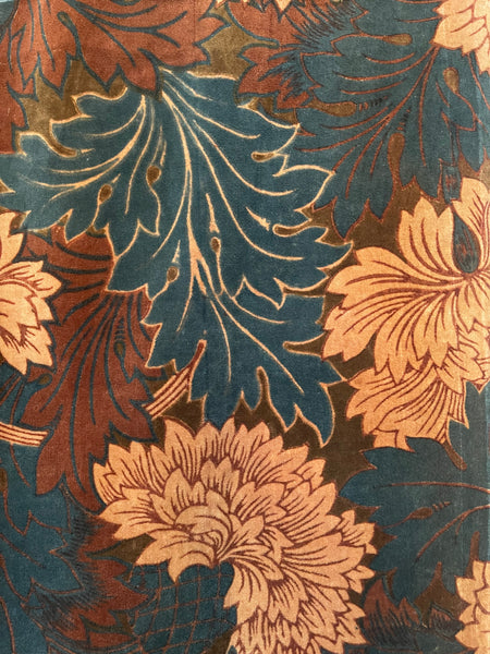 "Chrysanthemum" Velvet designed by Arts and Crafts textile artist Lindsay Butterfield: ca 1890s, Britain