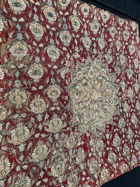 Antique Ottoman Embroidered Ceremonial Cover Boçha: C18th Turkey