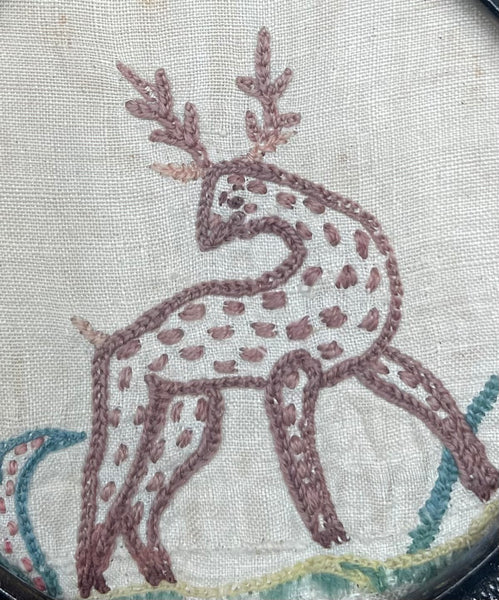 Collectable Regency Hand Embroidered Fawn: C18th England