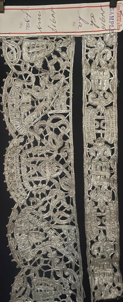 Collection Silver Lamé Lace Samples Boats 2: C1900 France