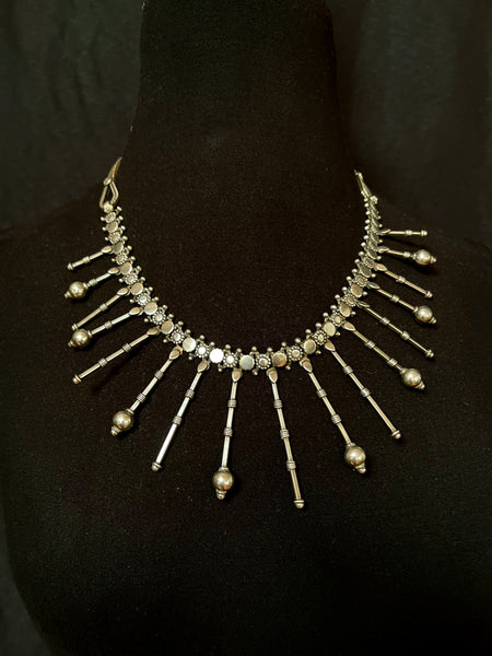Stunning Vintage Handmade Silver Necklace: C20th India