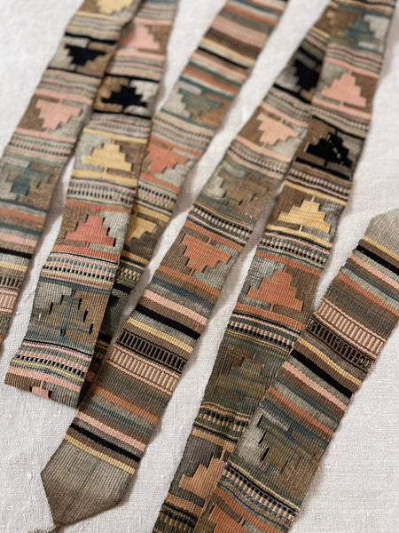 Antique Handwoven Andean Sash Ethnographic Traditional Costume: C19th Peru