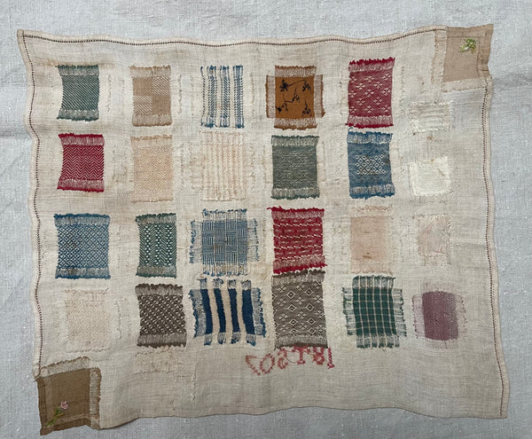 Antique Fine Silk Darning Sampler Museum Worthy: C1807 Britain