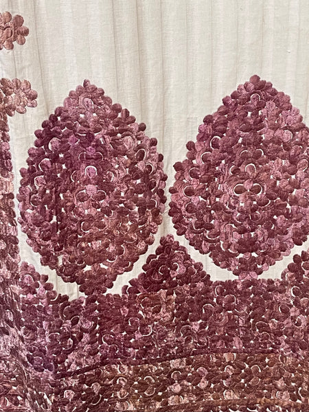 Antique Silk Embroidered Ceremonial Portier : Late C19th early C20th Rabat, Morocco