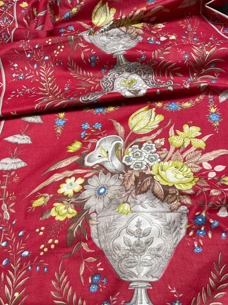Pair Decorative Chinoiserie Panels with Urns and Florals: C20th Europe
