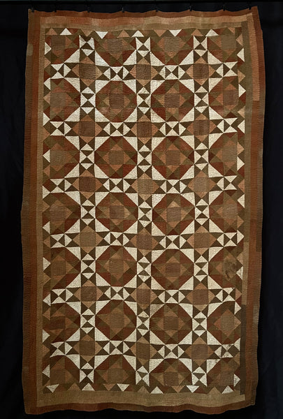 Antique Handmade Patchwork Ralli Quilt: C20th Sindh, Pakistan