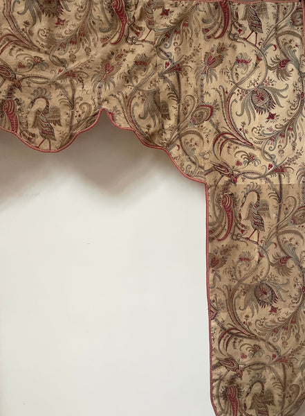 Antique Indienne Pelmet with Extraordinary Exotic Birds and Serpents : French C19th. 200 x 173cm