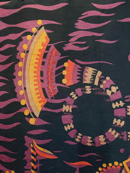 Limited Edition Printed Tapestry Wallhanging Fête by Agnès Courat: mid C20th, France