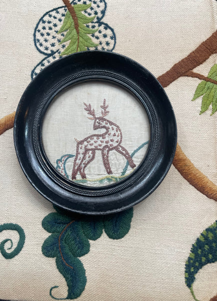 Collectable Regency Hand Embroidered Fawn: C18th England