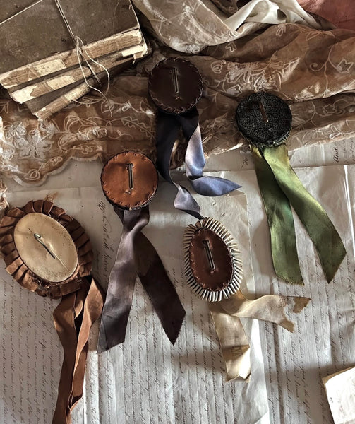 Collection Antique Silk Rosettes Ribbons Interior Decor: C20th Britain