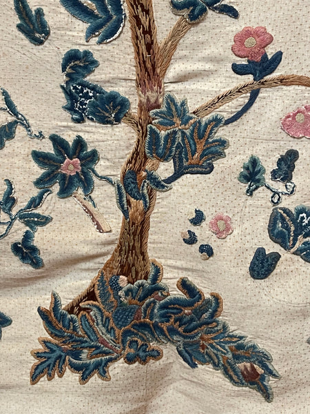 Antique Crewelwork Tree of life: C18th England