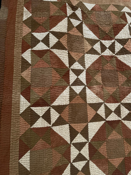 Antique Handmade Patchwork Ralli Quilt: C20th Sindh, Pakistan