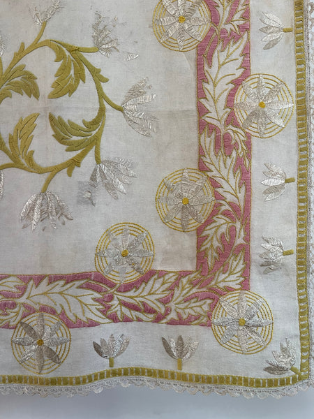 Antique Arts and Crafts Glasgow School Embroidered Panel: C1910 Britain