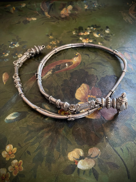 Antique Handmade Indian Tribal High Grade Silver Belt: C19th Rajasthan, Northern India