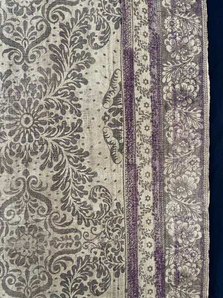 Antique English Arts and Crafts Block Printed Panel: C1910/20 Britain