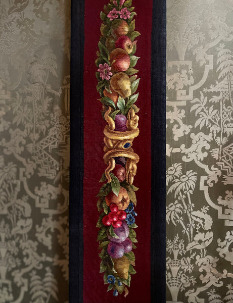 Fine Silk and Wool Tapestry Panel with Serpents and Fruit Museum Quality : C18th France
