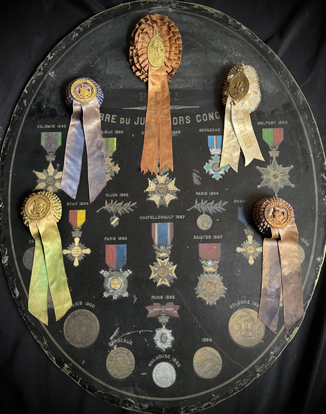 Collection Antique Silk Rosettes Ribbons Interior Decor: C20th Britain