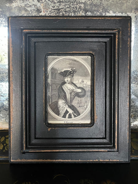 Antique Copperplate Engraving  Venice Grand Tour L’Hyver: C18th France