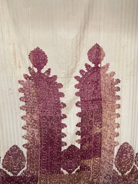 Antique Silk Embroidered Ceremonial Portier : Late C19th early C20th Rabat, Morocco