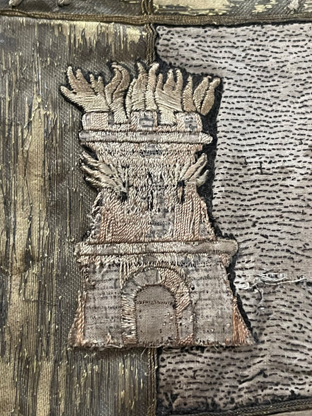 Antique Rare Ancient Embroidered Armorial Coat of Arms: C16th Europe