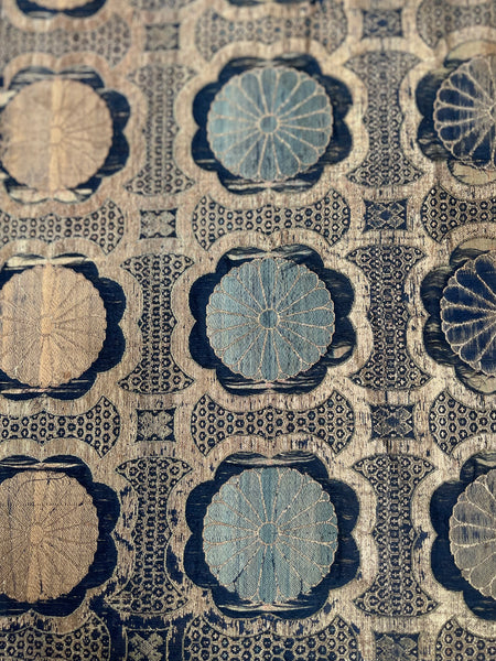 Rare Fine Antique Japanese (Kinran) Silk and Gilt Thread Brocade: C18th Edo period, Japan