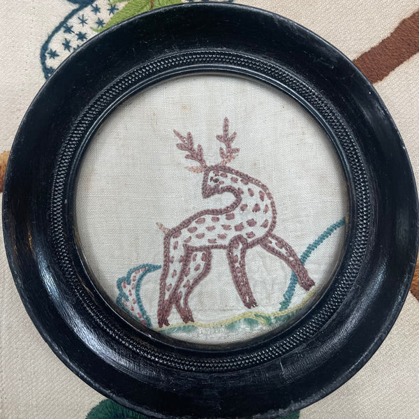 Collectable Regency Hand Embroidered Fawn: C18th England