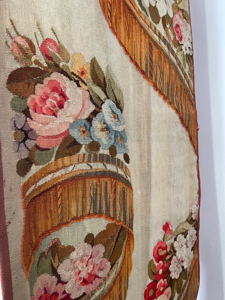 Pair Trompe L’oeil Aubusson Tapestry Portier Wall Hangings: C18th France