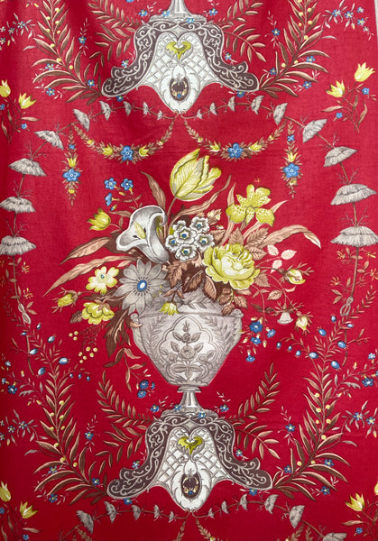 Pair Decorative Chinoiserie Panels with Urns and Florals: C20th Europe
