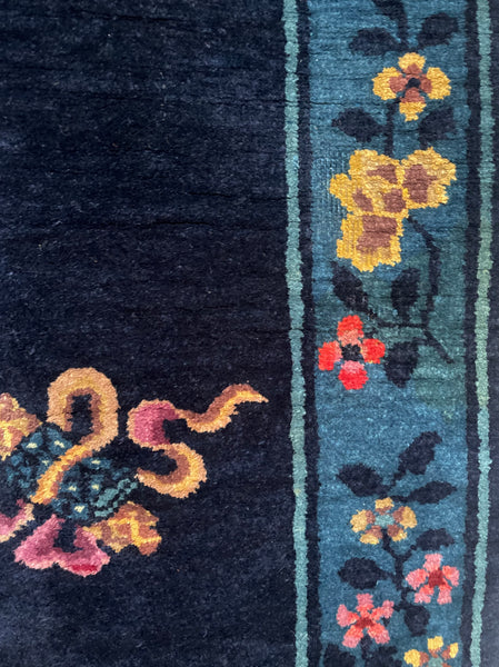 Pair Handmade Art Deco Chinoiserie Rugs: C1920s China