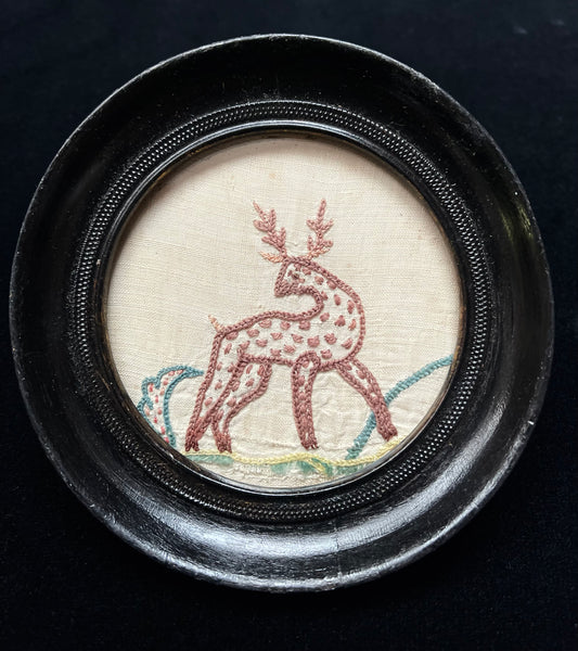 Collectable Regency Hand Embroidered Fawn: C18th England