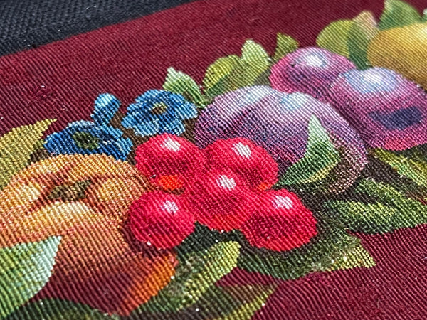 Fine Silk and Wool Tapestry Panel with Serpents and Fruit Museum Quality : C18th France