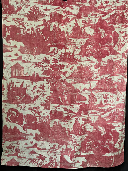 Large Panel Antique Toile de Nantes Chariot of Dawn: C18th Nantes, France