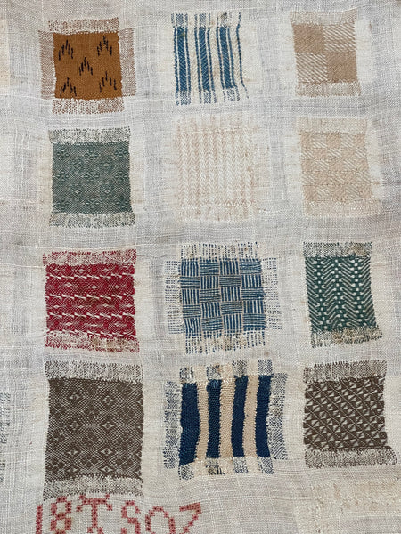 Antique Fine Silk Darning Sampler Museum Worthy: C1807 Britain
