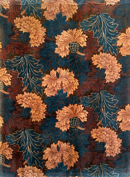 "Chrysanthemum" Velvet designed by Arts and Crafts textile artist Lindsay Butterfield: ca 1890s, Britain