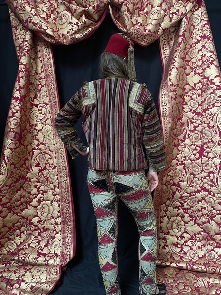 Collectable Antique Folk Art Costume Harlequin Trousers Pants: C19th Belgium