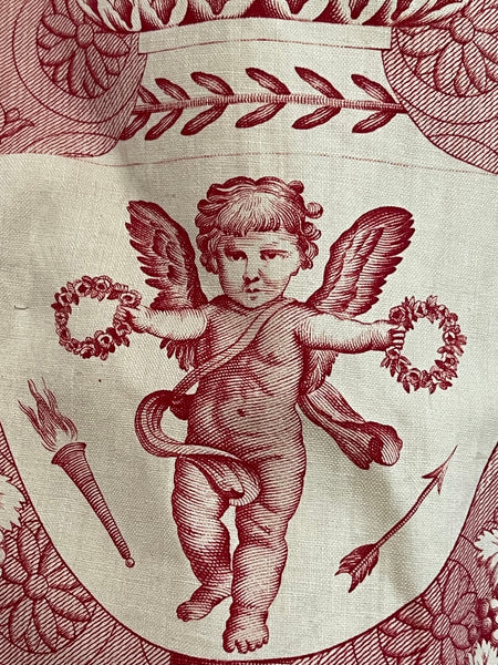 Antique Neo Classical Toile de Jouy Curtains Mulhouse ‘Pallas and Venus’: C19th France