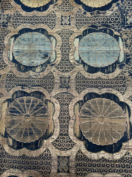Rare Fine Antique Japanese (Kinran) Silk and Gilt Thread Brocade: C18th Edo period, Japan