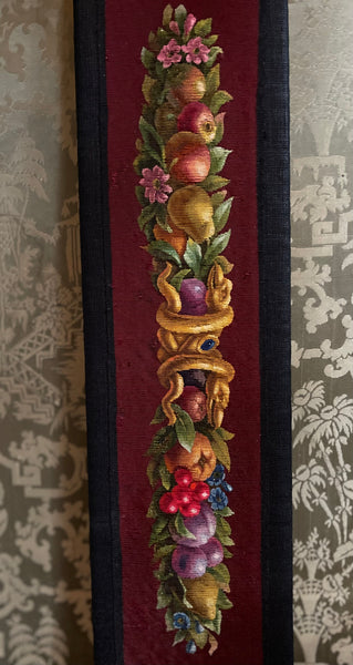 Fine Silk and Wool Tapestry Panel with Serpents and Fruit Museum Quality : C18th France